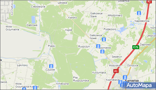 mapa Ruszczyn, Ruszczyn na mapie Targeo