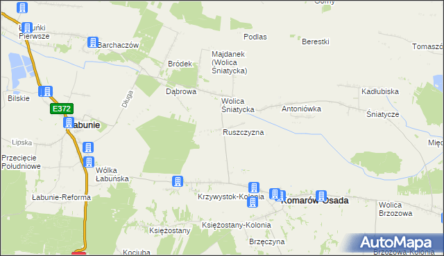 mapa Ruszczyzna, Ruszczyzna na mapie Targeo