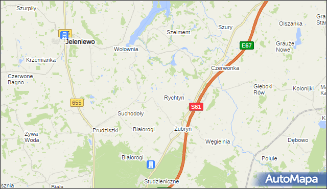 mapa Rychtyn, Rychtyn na mapie Targeo