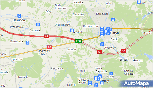 mapa Ryczołek, Ryczołek na mapie Targeo