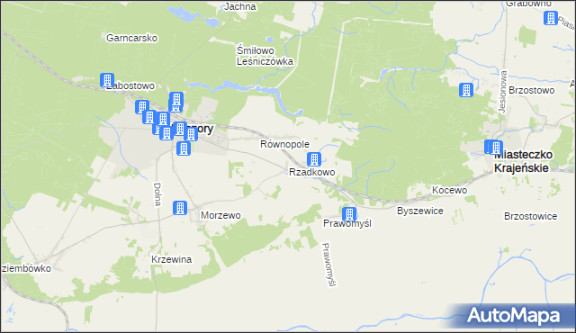 mapa Rzadkowo, Rzadkowo na mapie Targeo