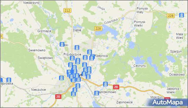 mapa Rzepnica, Rzepnica na mapie Targeo