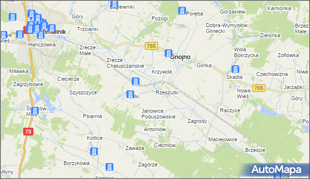 mapa Rzeszutki, Rzeszutki na mapie Targeo