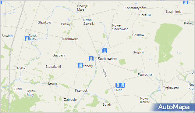 mapa Sadkowice powiat rawski, Sadkowice powiat rawski na mapie Targeo