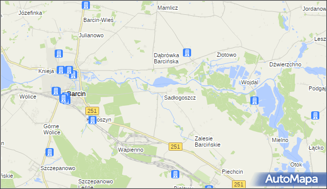 mapa Sadłogoszcz, Sadłogoszcz na mapie Targeo