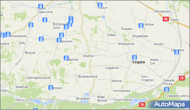 mapa Sadowie gmina Irządze, Sadowie gmina Irządze na mapie Targeo