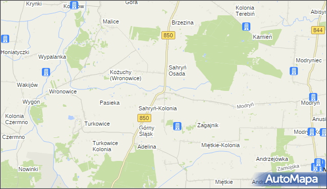 mapa Sahryń, Sahryń na mapie Targeo