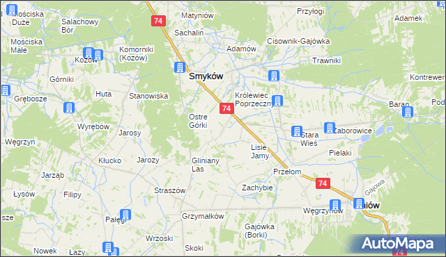 mapa Salata, Salata na mapie Targeo