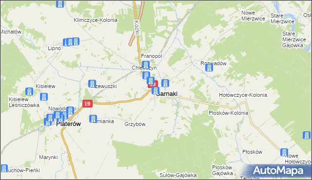 mapa Sarnaki, Sarnaki na mapie Targeo