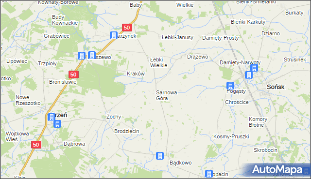 mapa Sarnowa Góra, Sarnowa Góra na mapie Targeo