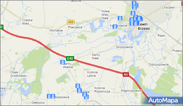 mapa Sarny Małe, Sarny Małe na mapie Targeo