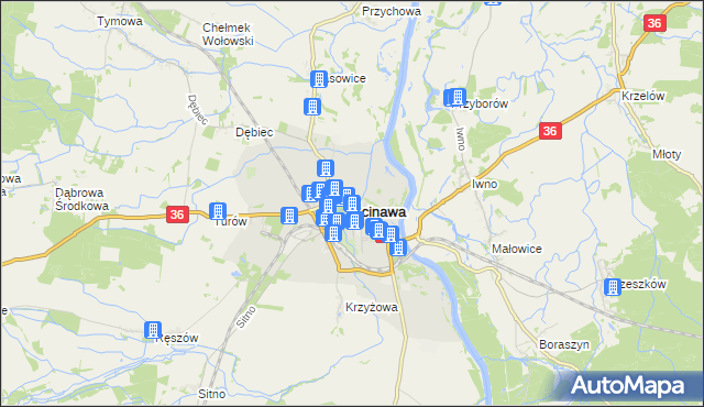 mapa Ścinawa powiat lubiński, Ścinawa powiat lubiński na mapie Targeo
