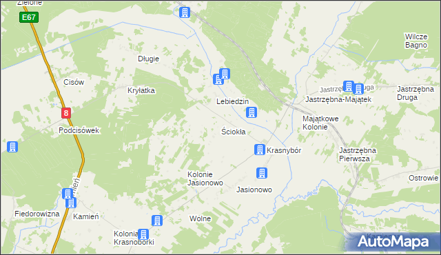 mapa Ściokła, Ściokła na mapie Targeo