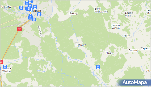 mapa Sędrowo, Sędrowo na mapie Targeo