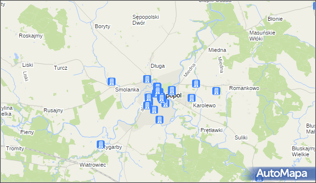 mapa Sępopol, Sępopol na mapie Targeo