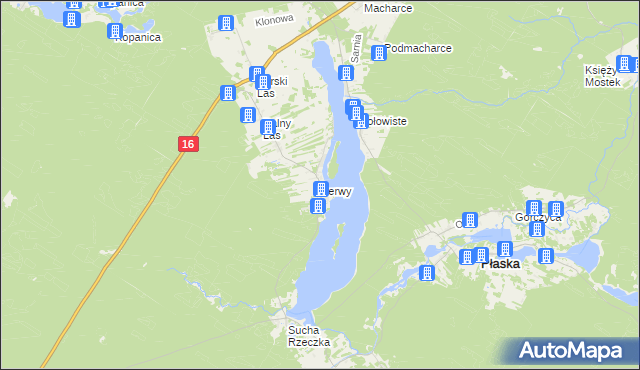 mapa Serwy, Serwy na mapie Targeo