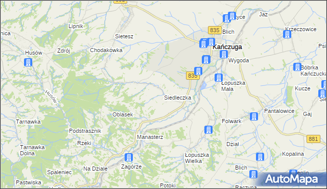 mapa Siedleczka, Siedleczka na mapie Targeo