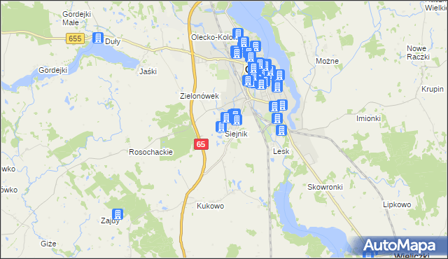 mapa Siejnik, Siejnik na mapie Targeo