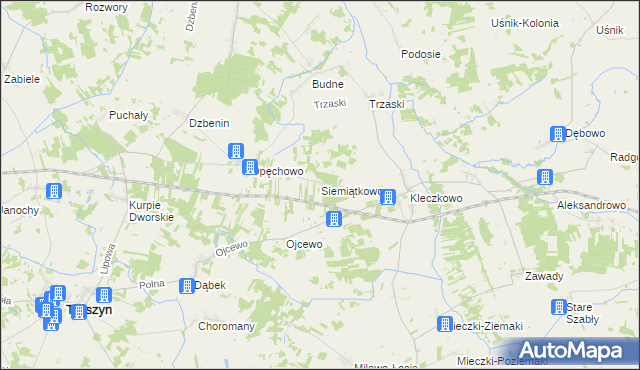 mapa Siemiątkowo gmina Troszyn, Siemiątkowo gmina Troszyn na mapie Targeo