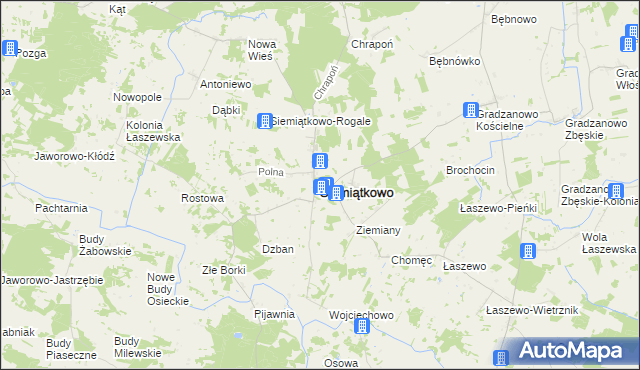 mapa Siemiątkowo powiat żuromiński, Siemiątkowo powiat żuromiński na mapie Targeo