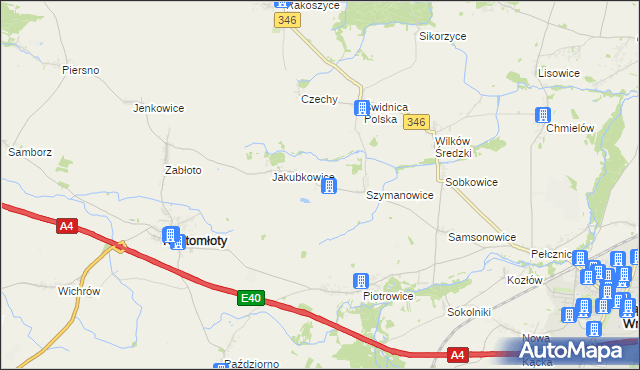 mapa Siemidrożyce, Siemidrożyce na mapie Targeo