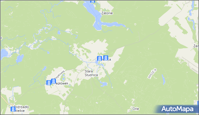 mapa Sienica gmina Kalisz Pomorski, Sienica gmina Kalisz Pomorski na mapie Targeo