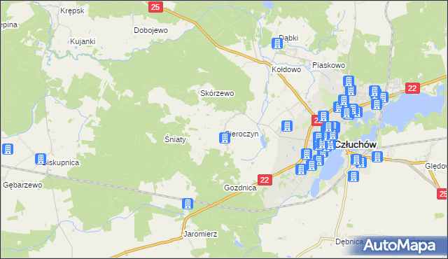 mapa Sieroczyn, Sieroczyn na mapie Targeo