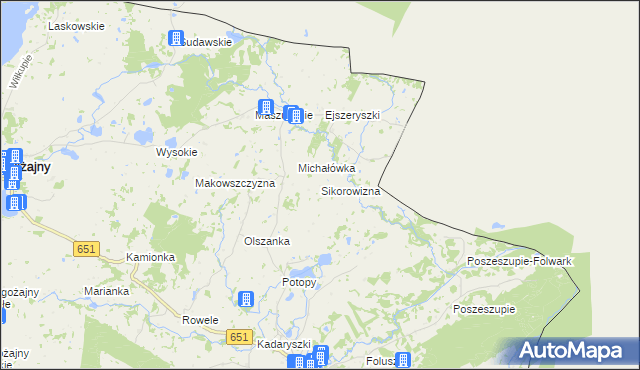 mapa Sikorowizna, Sikorowizna na mapie Targeo