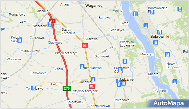 mapa Siutkówek, Siutkówek na mapie Targeo