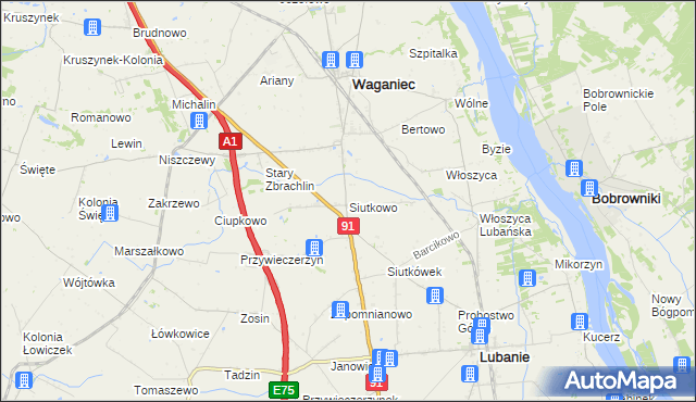 mapa Siutkowo, Siutkowo na mapie Targeo