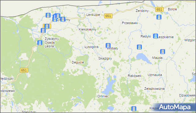 mapa Skajzgiry, Skajzgiry na mapie Targeo