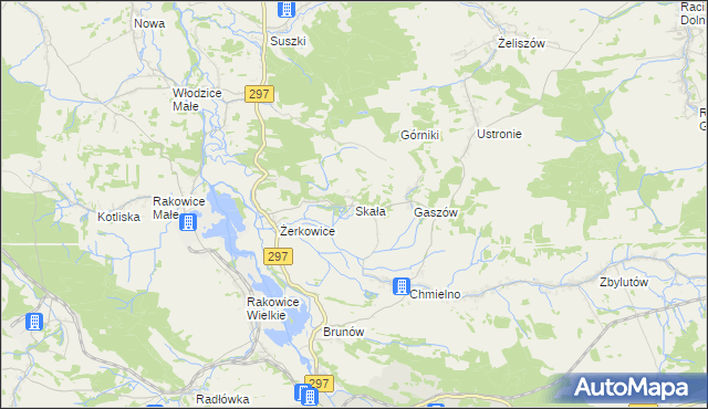 mapa Skała gmina Lwówek Śląski, Skała gmina Lwówek Śląski na mapie Targeo