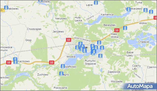 mapa Skępe, Skępe na mapie Targeo