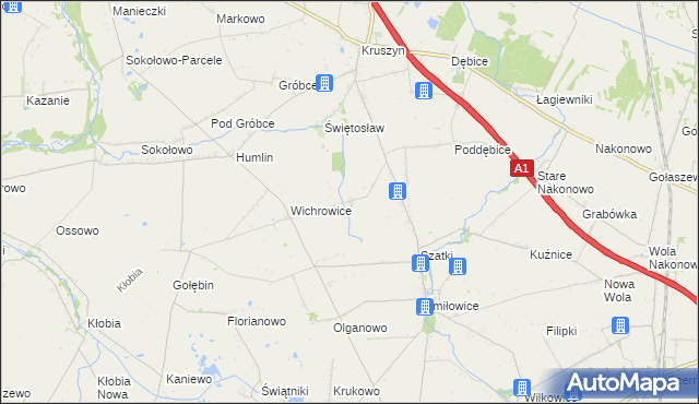 mapa Skibice gmina Choceń, Skibice gmina Choceń na mapie Targeo