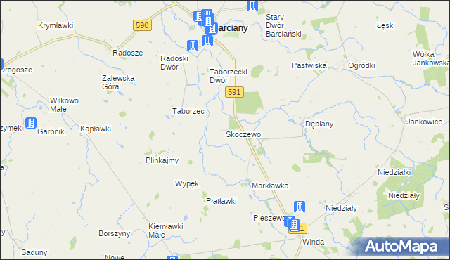 mapa Skoczewo, Skoczewo na mapie Targeo