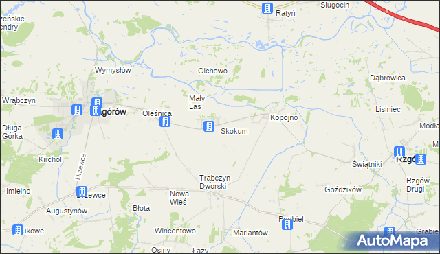 mapa Skokum, Skokum na mapie Targeo