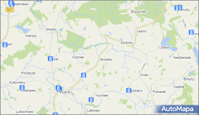 mapa Skolwity, Skolwity na mapie Targeo