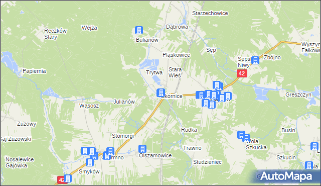 mapa Skórnice, Skórnice na mapie Targeo