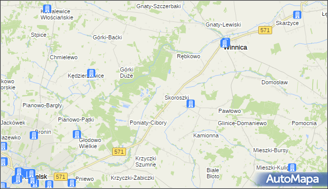 mapa Skoroszki, Skoroszki na mapie Targeo