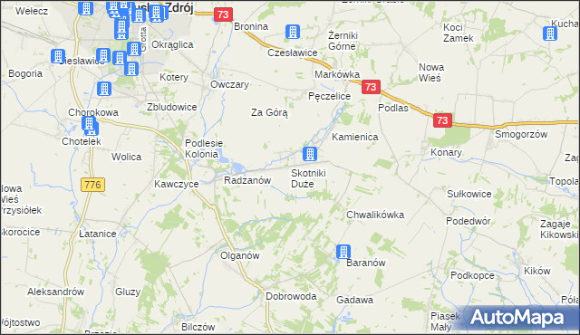 mapa Skotniki Duże, Skotniki Duże na mapie Targeo