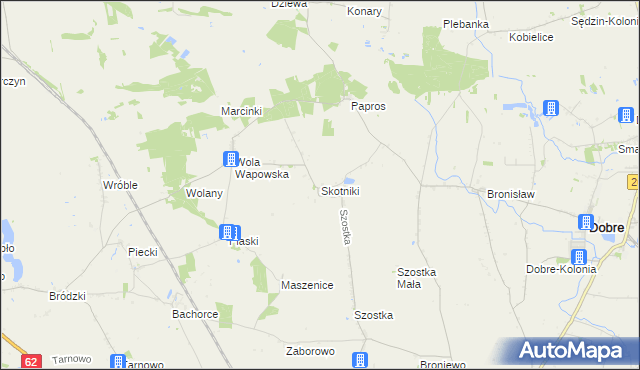 mapa Skotniki gmina Kruszwica, Skotniki gmina Kruszwica na mapie Targeo