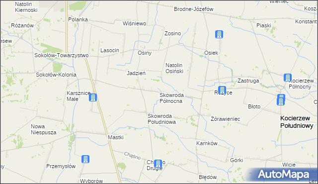 mapa Skowroda Północna, Skowroda Północna na mapie Targeo