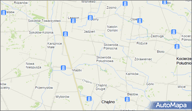 mapa Skowroda Południowa, Skowroda Południowa na mapie Targeo