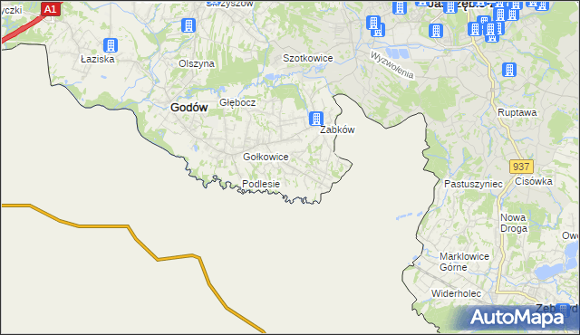 mapa Skrbeńsko, Skrbeńsko na mapie Targeo
