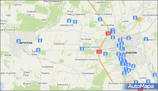 mapa Skrobów-Kolonia, Skrobów-Kolonia na mapie Targeo