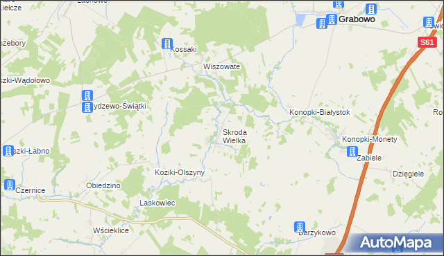 mapa Skroda Wielka, Skroda Wielka na mapie Targeo