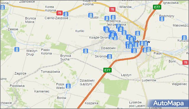 mapa Skroniów, Skroniów na mapie Targeo
