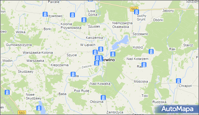 mapa Skrwilno, Skrwilno na mapie Targeo