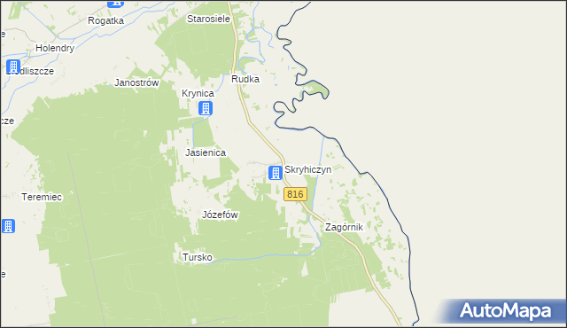 mapa Skryhiczyn, Skryhiczyn na mapie Targeo