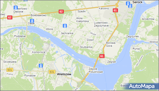 mapa Skubianka, Skubianka na mapie Targeo